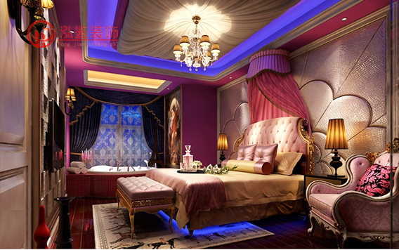 經(jīng)開區(qū)情侶酒店裝修案例 <a href=