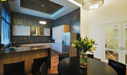 黑色系家裝廚房設計