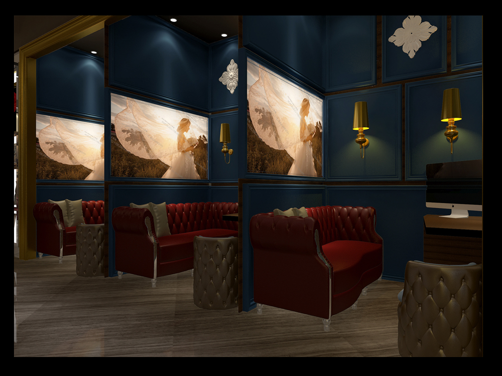 影樓裝修設(shè)計-黑 白 灰 婚紗影樓設(shè)計