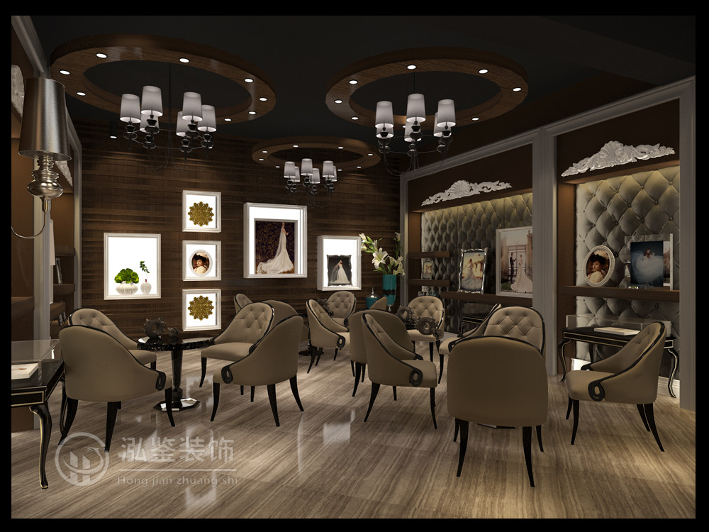 影樓裝修設(shè)計-黑 白 灰 婚紗影樓設(shè)計