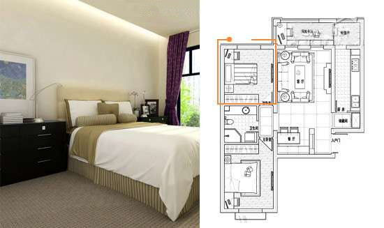 90平米兩室兩廳裝修設(shè)計(jì)效果圖
