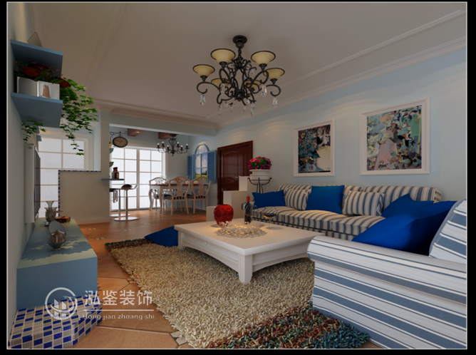 兩室兩廳地中海裝修設計