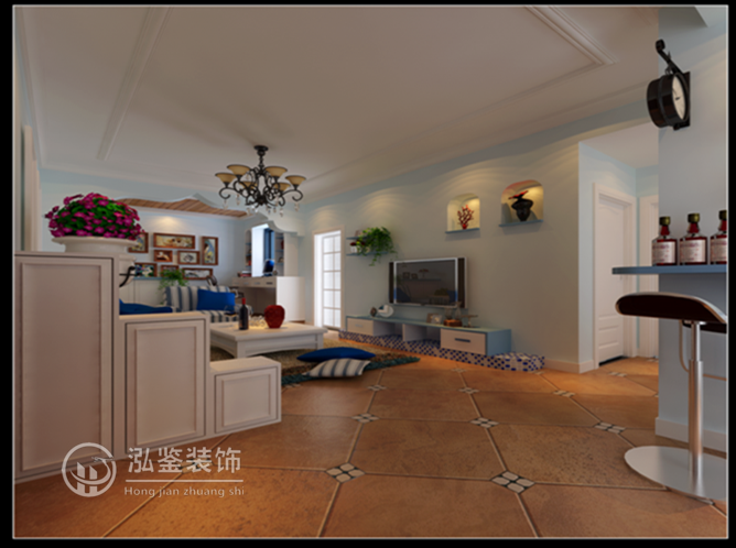 兩室兩廳地中海裝修設計