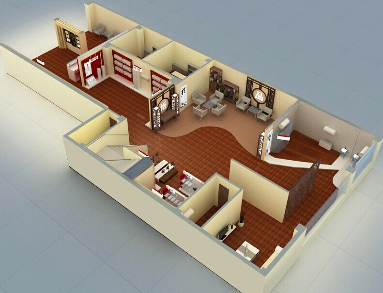 格力空調展廳裝修效果圖-電器賣場裝修效果圖